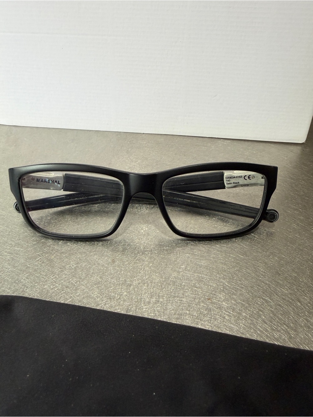Oakley MARSHAL OX8034-0153 143 Satin Black Rx ready glasses, sporty, EUC!